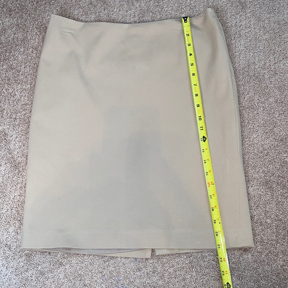 Talbots Petite tan pencil skirt, size 12